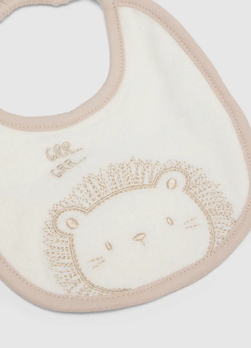 Bipack Bavette In Puro Cotone Multicolor Per Neonati Con Ricami, Unisex, Multicolor, U miniatura 3