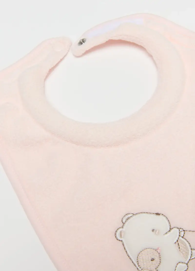 Bipack Bavette In Puro Cotone Rosa Regular Fit Per Neonati, Neonato, Rosa, .U miniatura 3