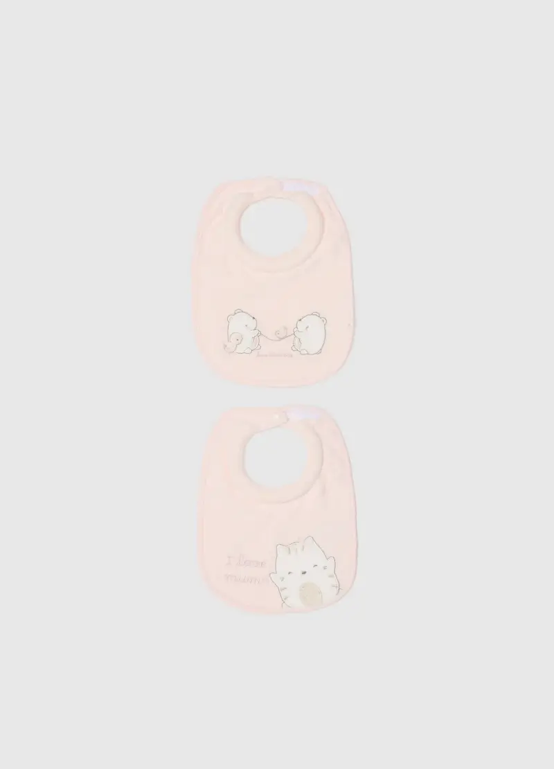 Bipack Bavette In Puro Cotone Rosa Regular Fit Per Neonati, Neonato, Rosa, .U