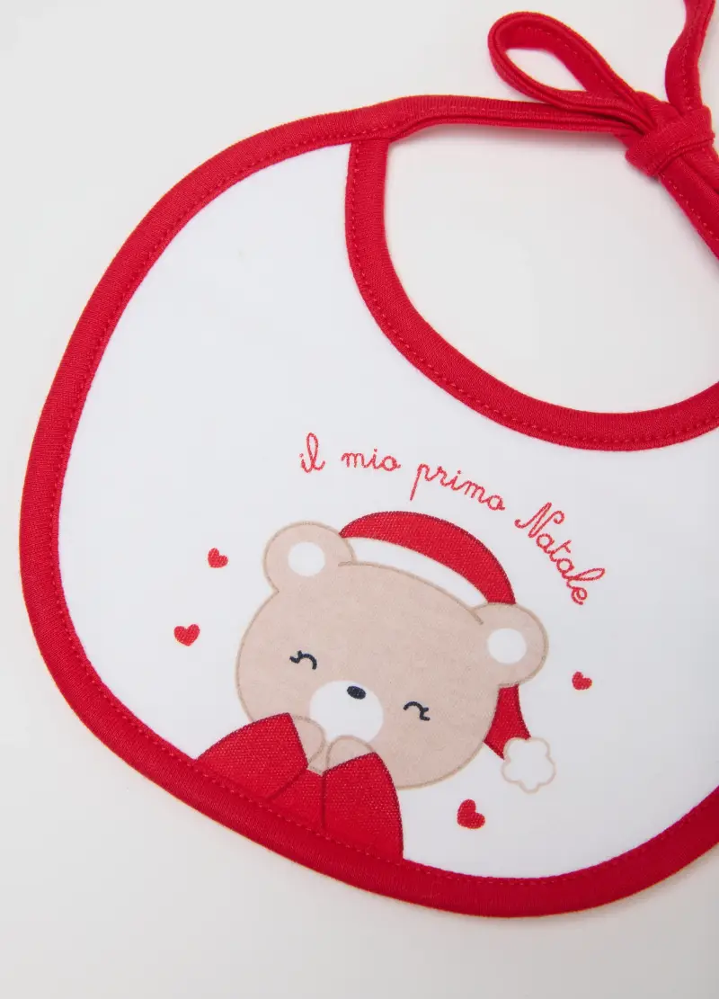 Bipack Bavette Natalizie Da Neonata In Puro Cotone Multicolor, Multicolor, .U miniatura 2