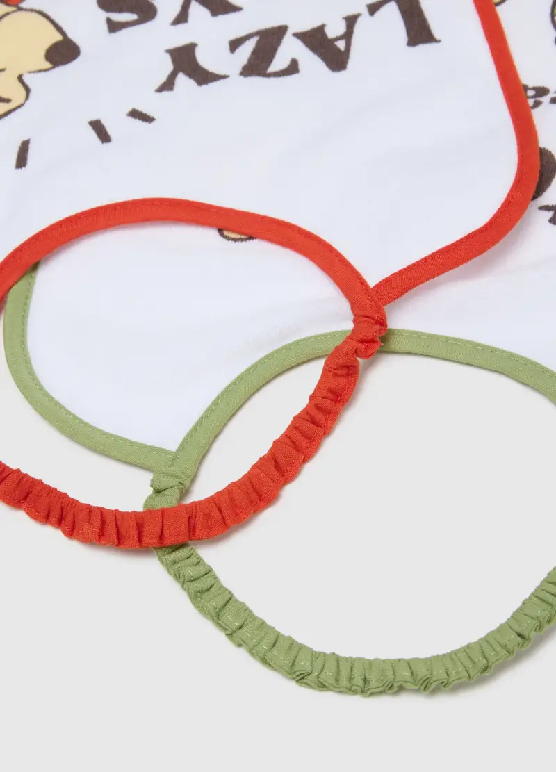 Bipack Bavette Per Neonate In Misto Cotone Bianche Con Winnie The Pooh, Unisex, Bianco, U miniatura 3