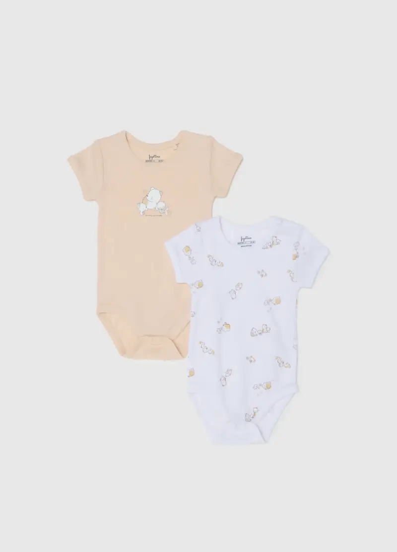 Bipack Body Da Neonato In Puro Cotone Multicolor, Unisex, Multicolor