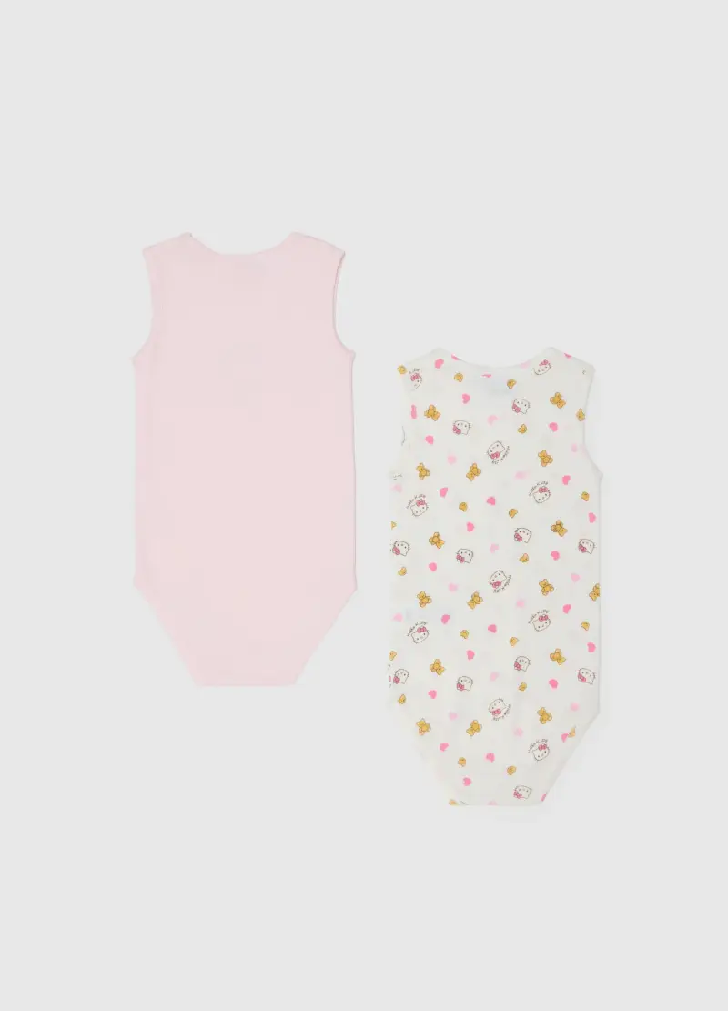 Bipack Body In Puro Cotone Multicolor Da Neonata Con Stampe Hello Kitty, Bambina, Multicolor miniatura 2