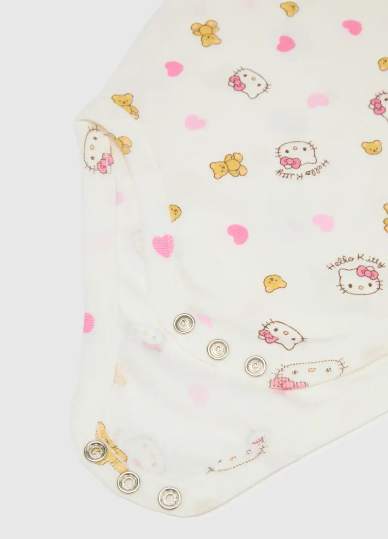 Bipack Body In Puro Cotone Multicolor Da Neonata Con Stampe Hello Kitty, Bambina, Multicolor miniatura 3
