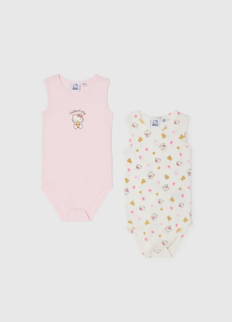 Bipack Body In Puro Cotone Multicolor Da Neonata Con Stampe Hello Kitty, Bambina, Multicolor