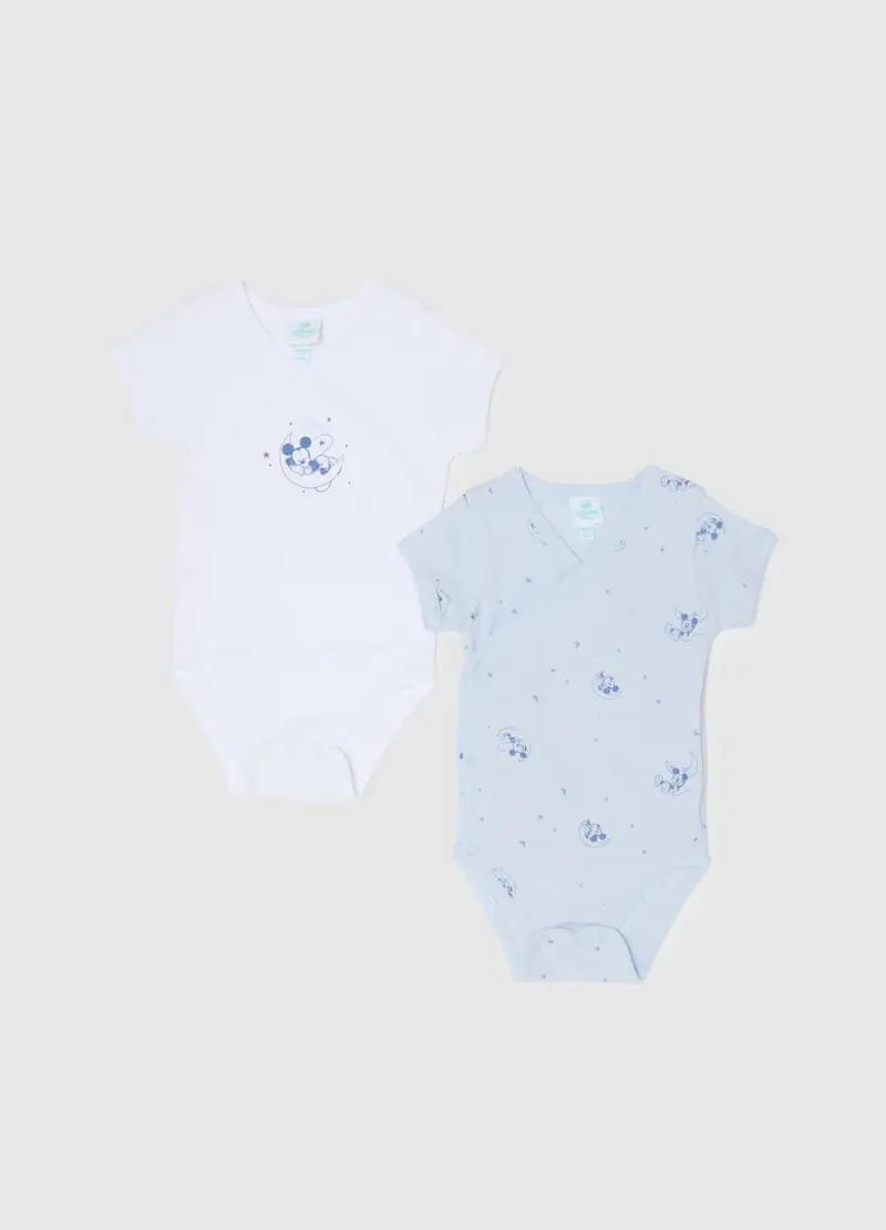 Bipack Body In Puro Cotone Multicolor Da Neonato Con Stampe Disney, Multicolor