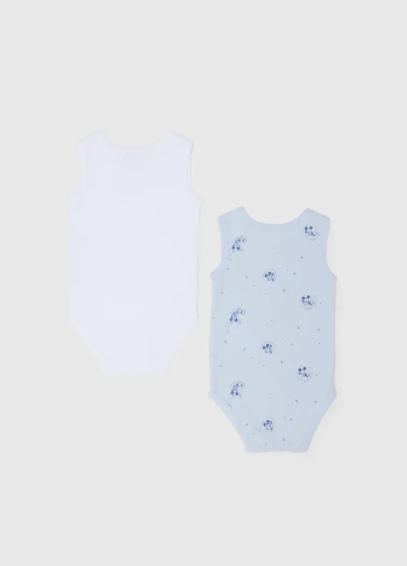 Bipack Body In Puro Cotone Multicolor Da Neonato Con Stampe Topolino, Multicolor miniatura 2
