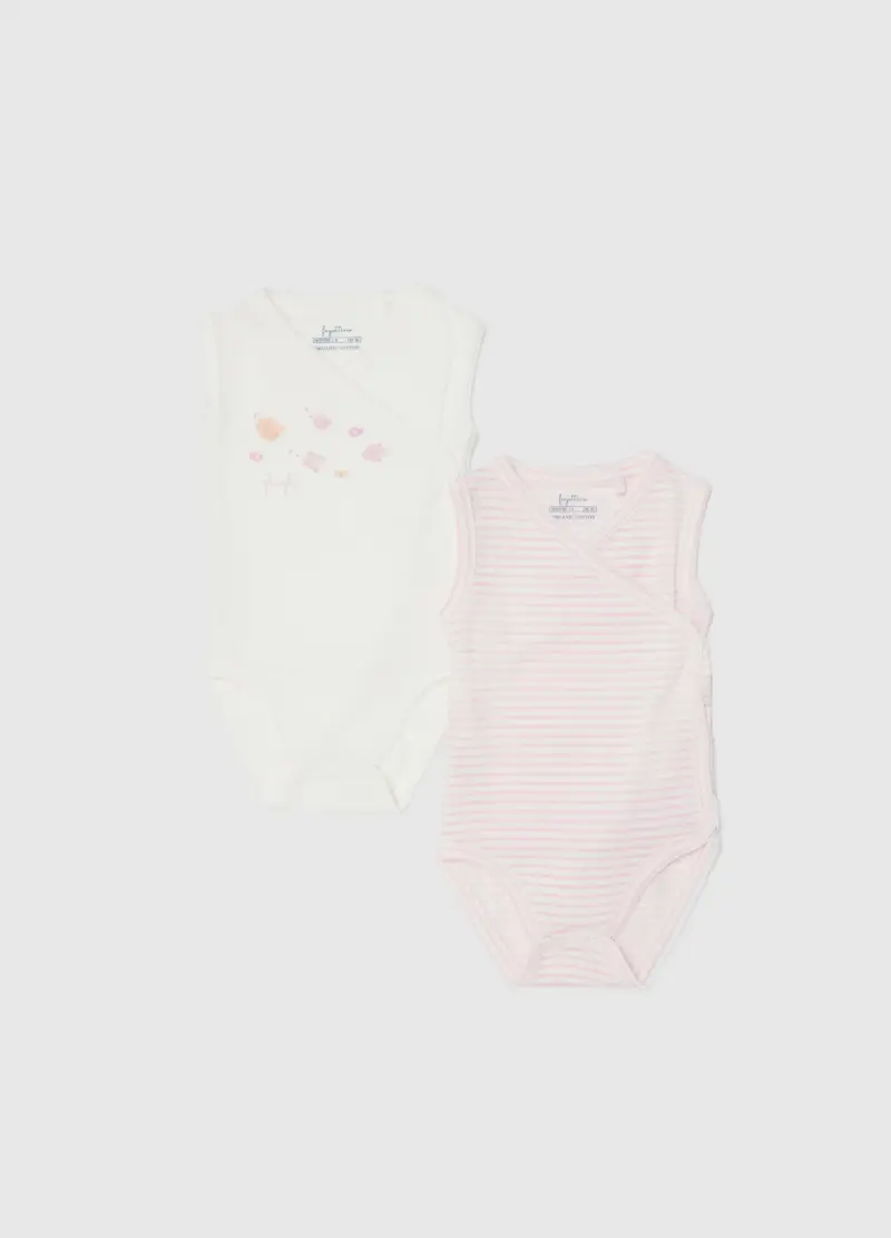 Bipack Body In Puro Cotone Multicolor Regular Fit Per Bimba, Neonata, Multicolor