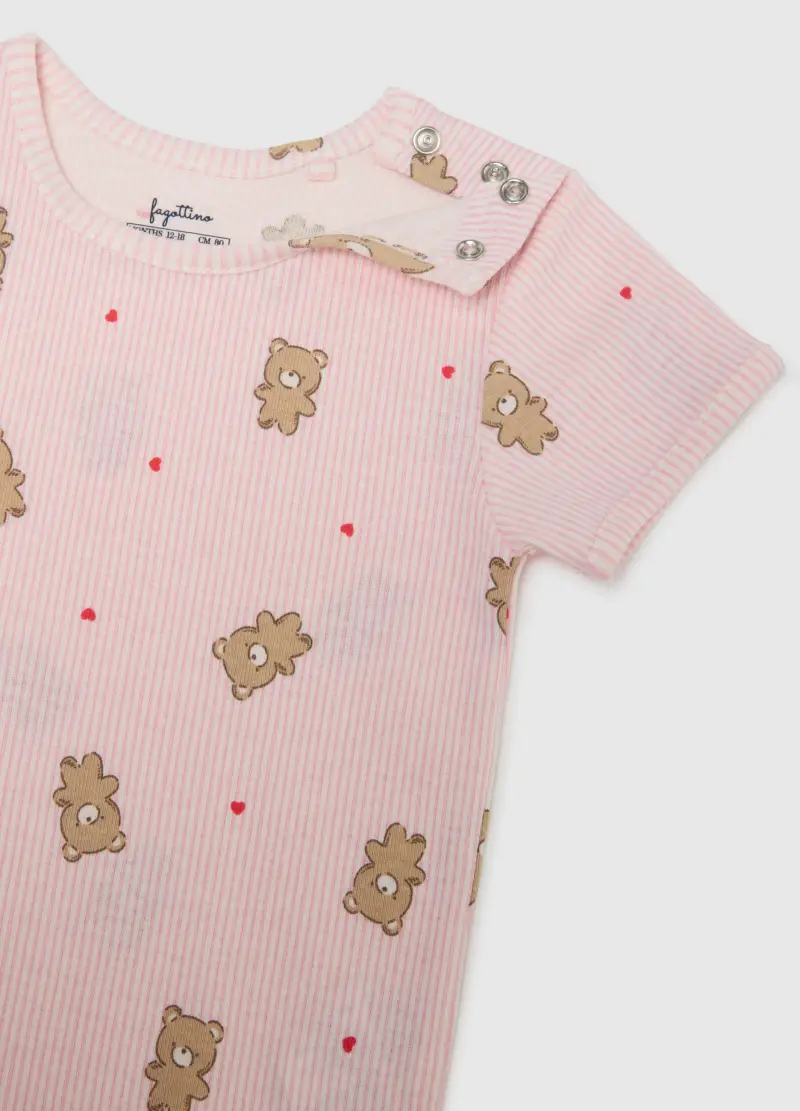 , Bipack Body In Puro Cotone Rosa Da Neonata Con Stampe Di Orsetti, Bambina, Rosa miniatura 3