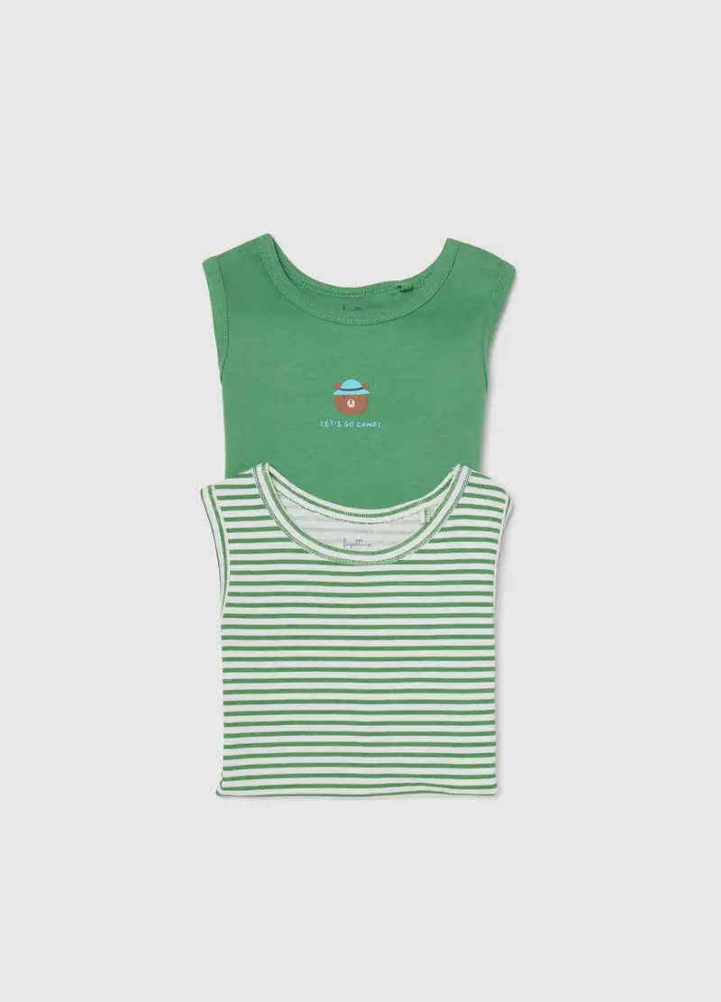 Bipack Body Senza Maniche In Puro Cotone Multicolor Da Neonato, Bambino, Multicolor miniatura 3