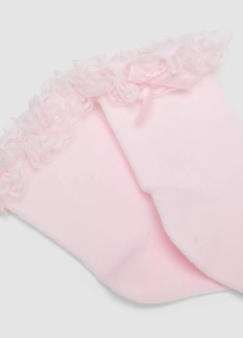 Bipack Calze Corte In Misto Cotone Multicolor Da Neonata Con Balze, Bambina, Multicolor miniatura 2