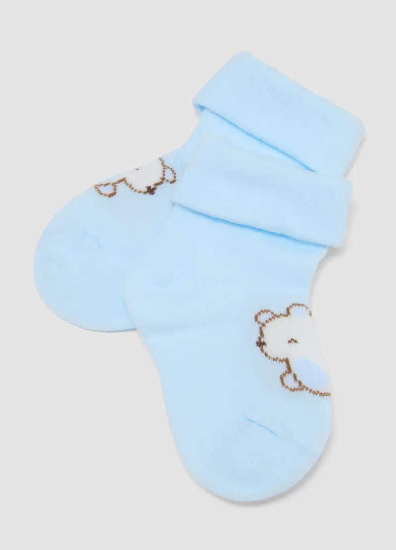 Bipack Calze In Misto Cotone Multicolor Per Neonati Con Animali, Neonato, Multicolor miniatura 2