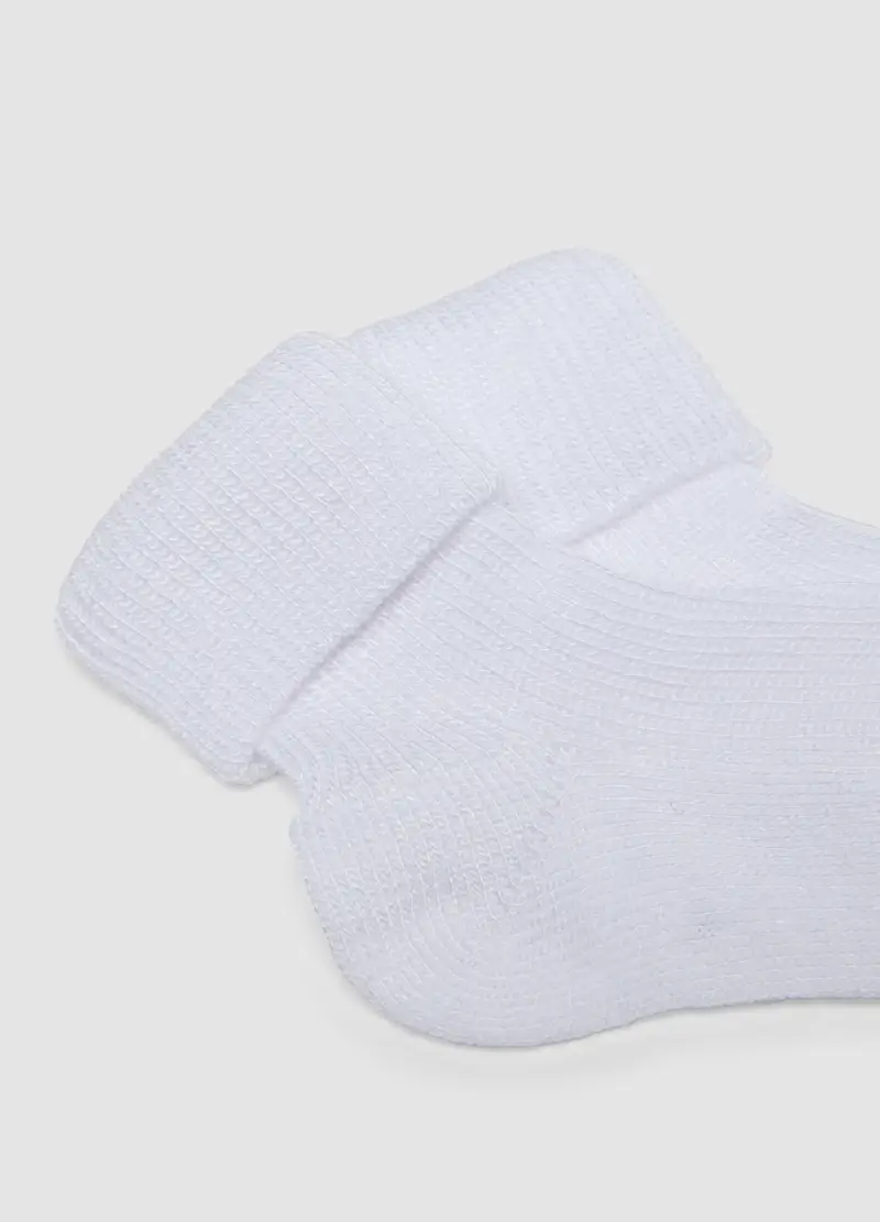 Bipack Calzini Corti In Misto Bamboo Bianchi Per Neonati, Unisex, Bianco miniatura 2