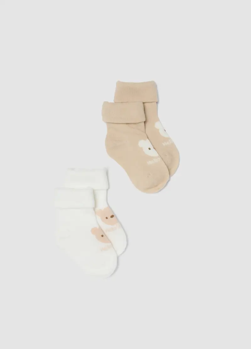 Bipack Calzini Corti In Misto Cotone Organico Multicolor Da Neonato, Unisex, Multicolor