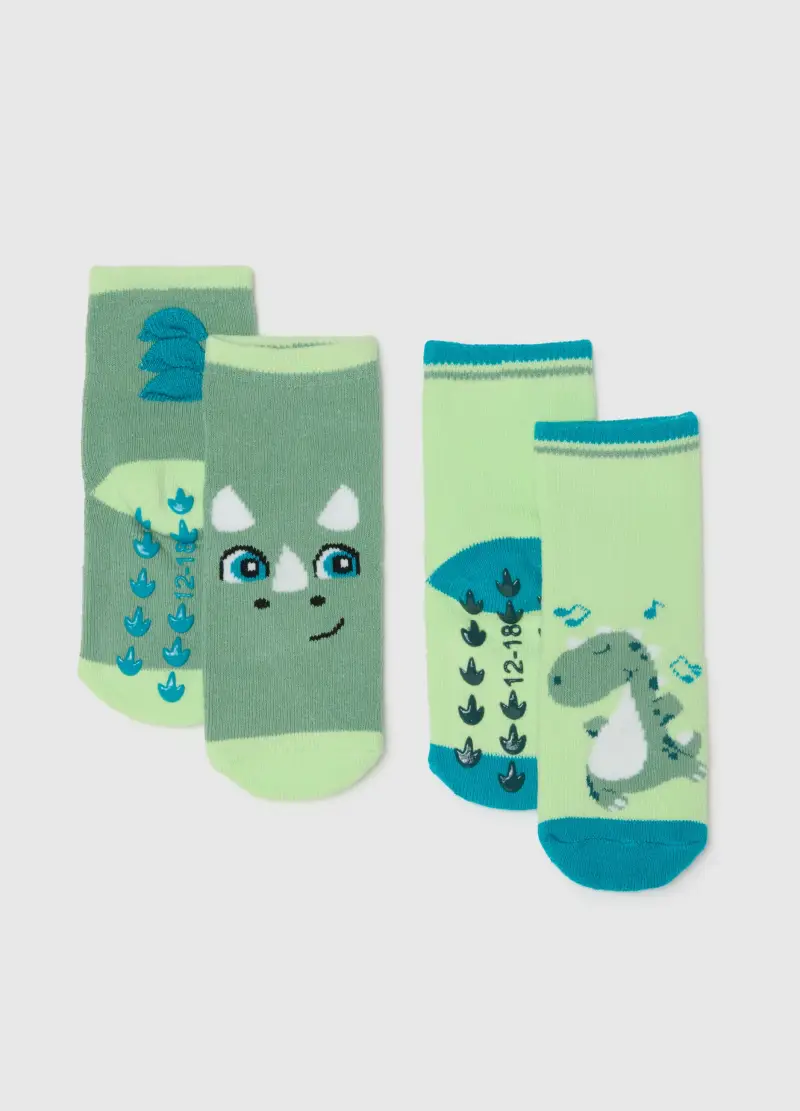 Bipack Calzini Multicolor Da Neonato In Misto Cotone Con Disegni, Bambino, Multicolor