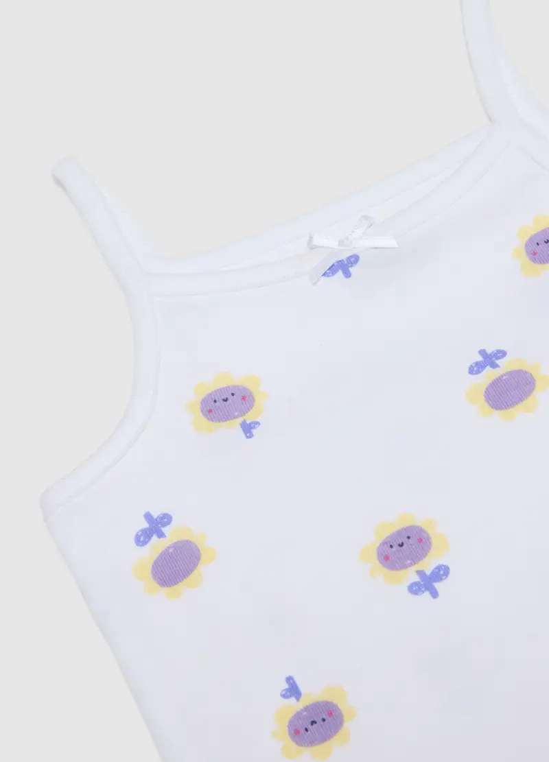 Bipack Canotte In Puro Cotone Multicolor Da Neonata Con Girasoli, Bambina, Multicolor miniatura 3