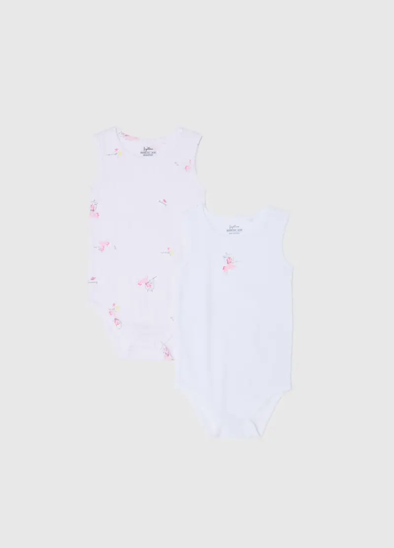 Bipack Di Body Da Neonata In Puro Cotone Multicolor, Bambina, Multicolor