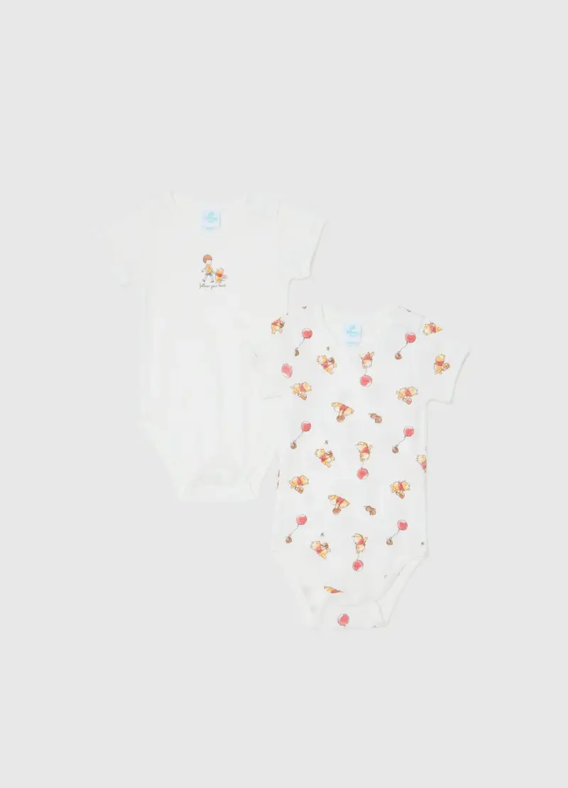 Bipack Di Body Da Neonato In Puro Cotone Bianco, Unisex, Bianco