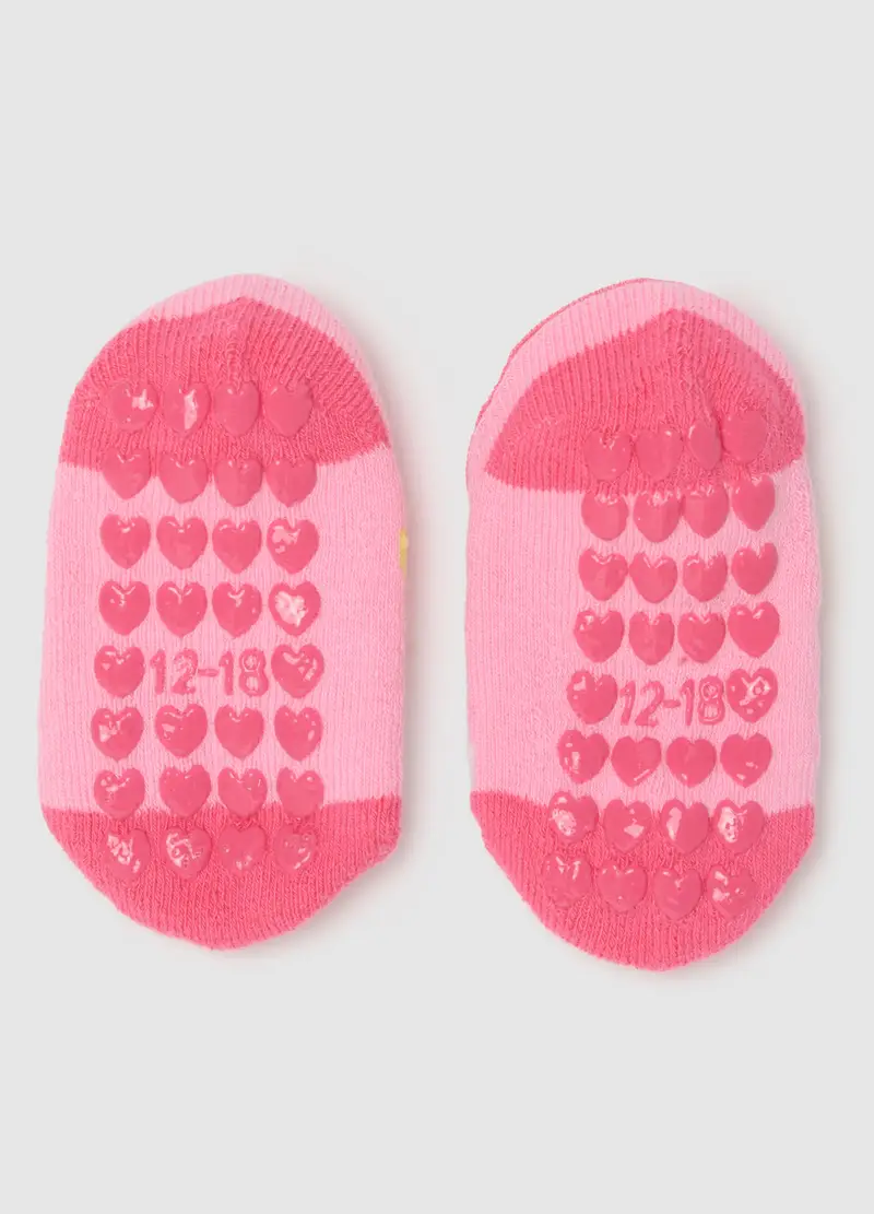 Bipack Di Calzettoni Antiscivolo Da Neonata In Cotone Multicolor Elasticizzato, Bambina, Multicolor miniatura 2