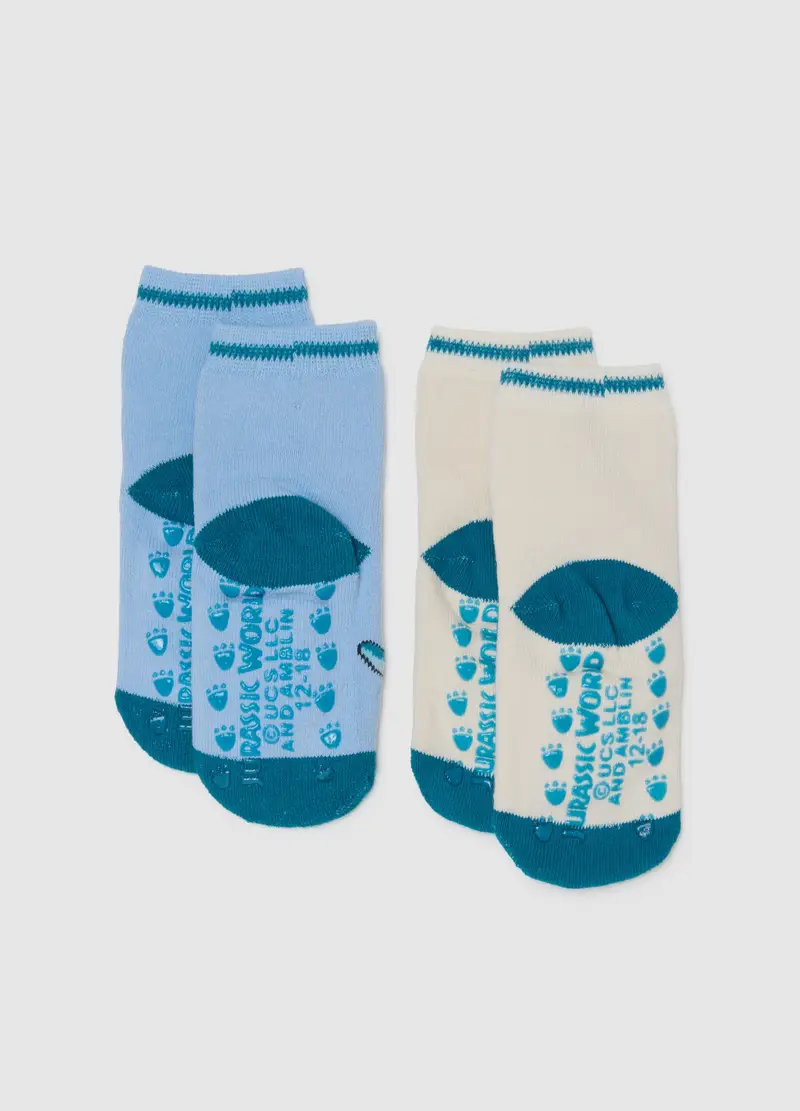 Bipack Di Calzini Da Neonato Multicolor Antiscivolo Jurassic World, Bambino, Multicolor miniatura 3