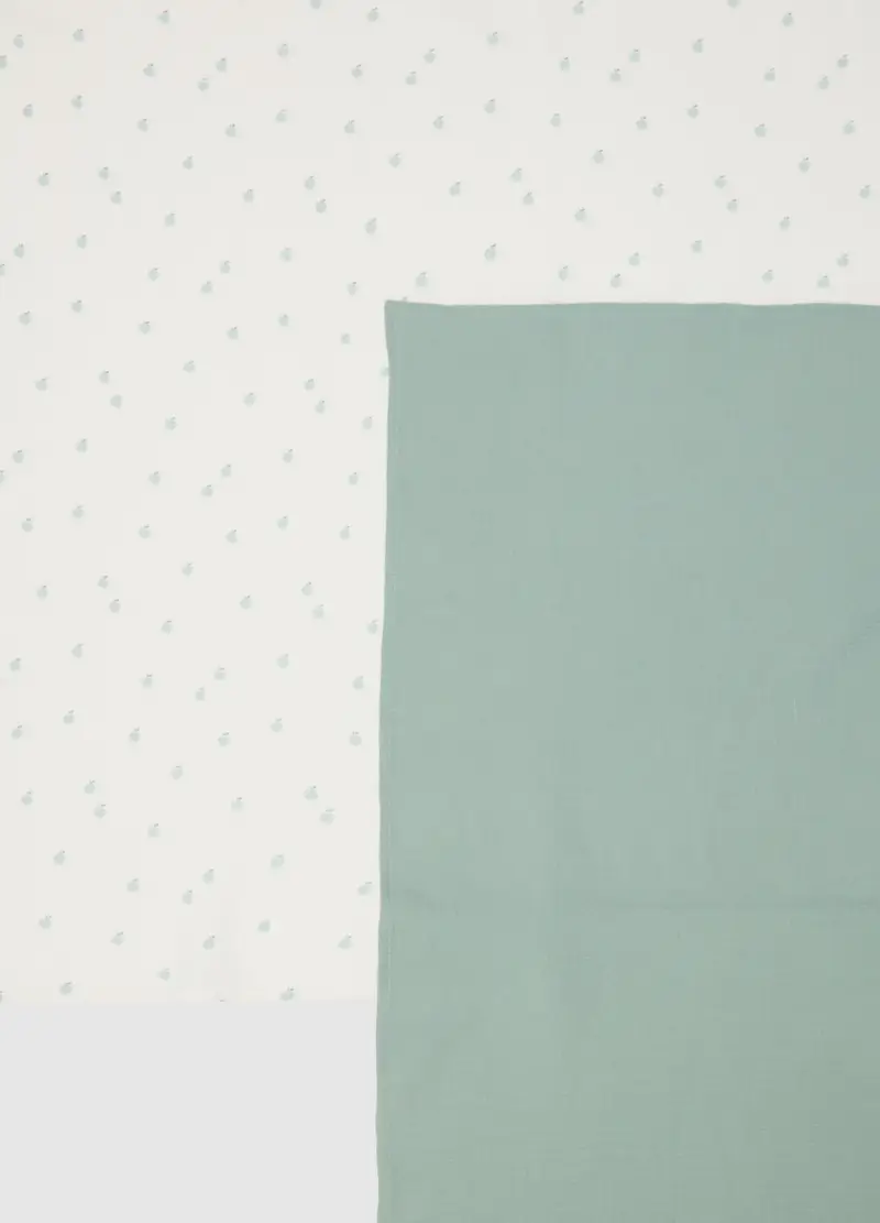 Bipack Di Coperte Per Neonati In Puro Cotone Multicolor, Unisex, Multicolor miniatura 2