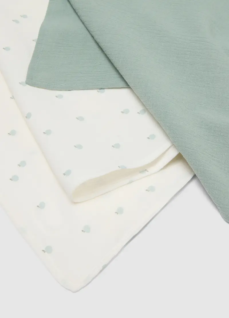 Bipack Di Coperte Per Neonati In Puro Cotone Multicolor, Unisex, Multicolor miniatura 3