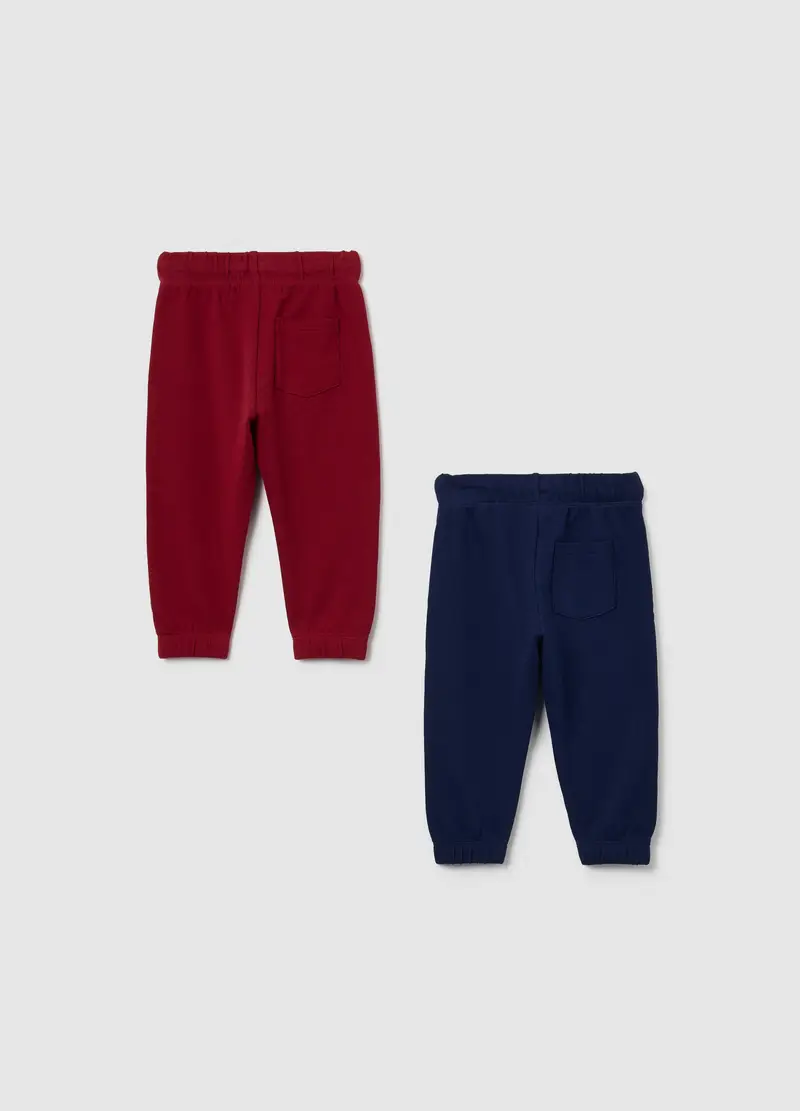 Bipack Pantaloni Da Bambino In Puro Cotone Multicolor Regular Fit, Multicolor miniatura 2