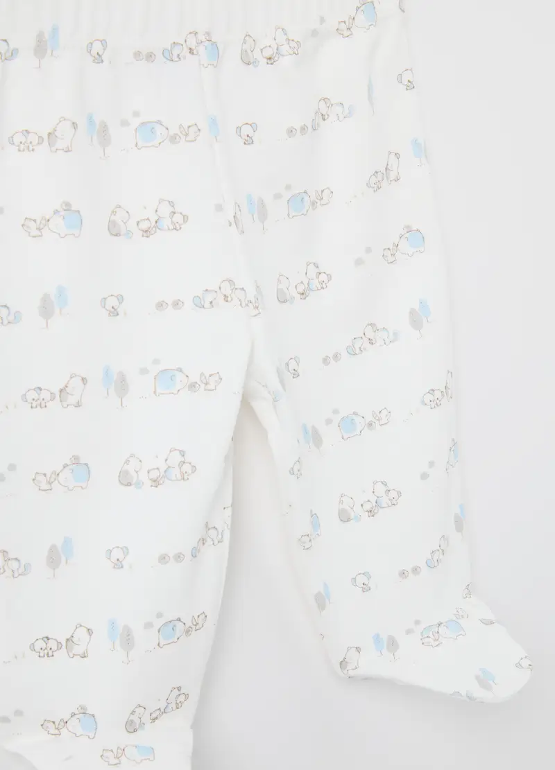 , Bipack Pantaloni Da Neonato In Puro Cotone Multicolor, Multicolor miniatura 3