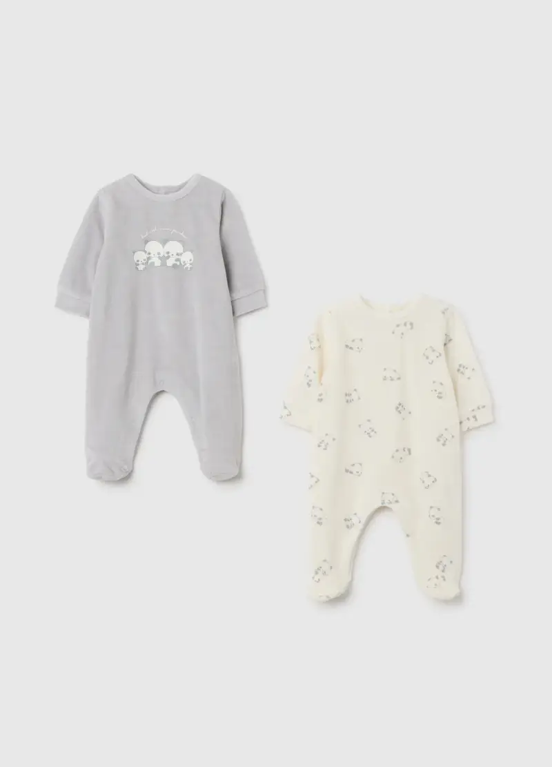 Bipack Tutine Da Neonato In Misto Cotone Multicolor, Unisex, Multicolor