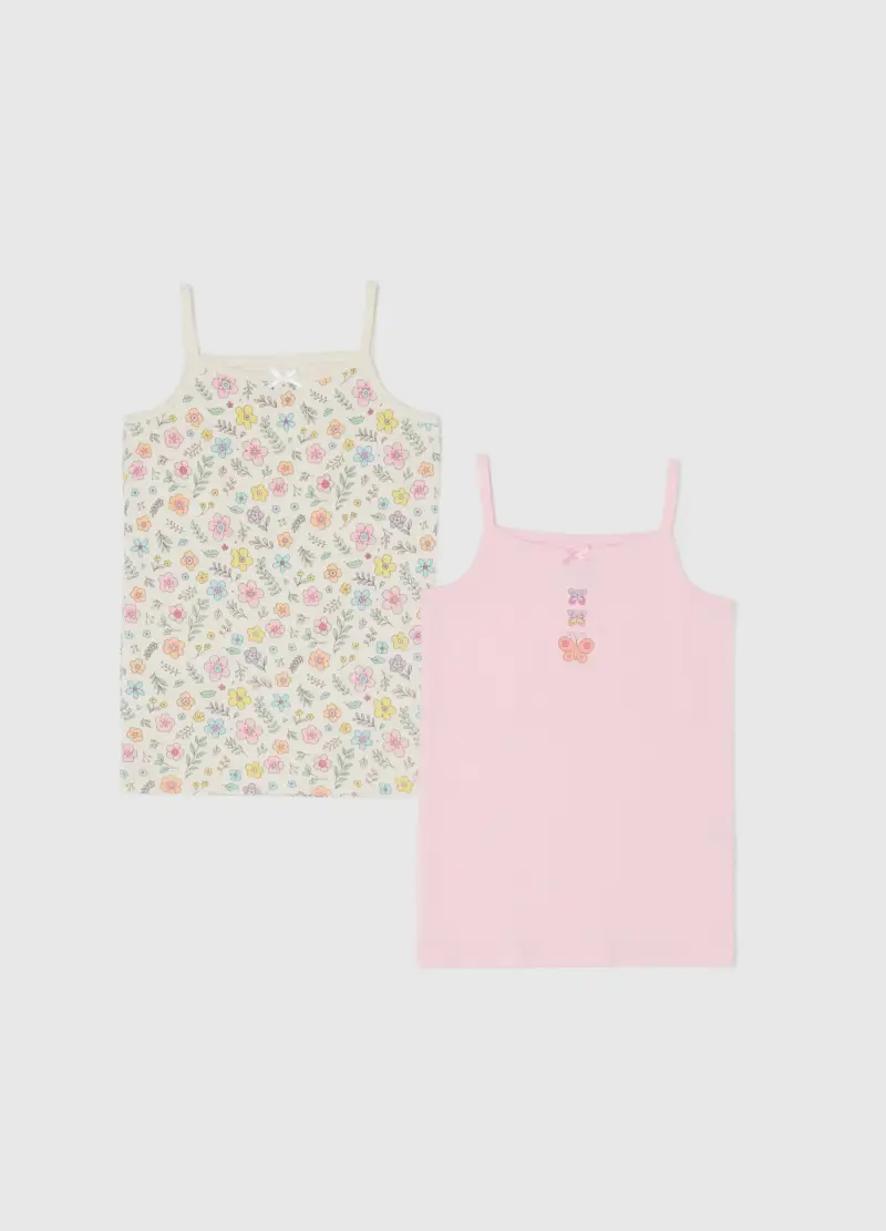 Bipack Vestine In Puro Cotone Multicolor Da Neonata Con Fiori, Bambina, Multicolor