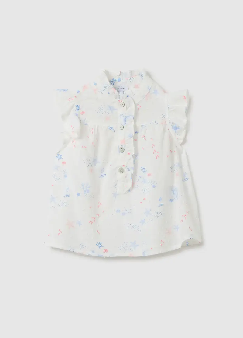 FAGOTTINO, Blusa Da Bambina In Puro Cotone Multicolor Regular Fit Con Stampa Floreale, Multicolor, Taglia: 12-18