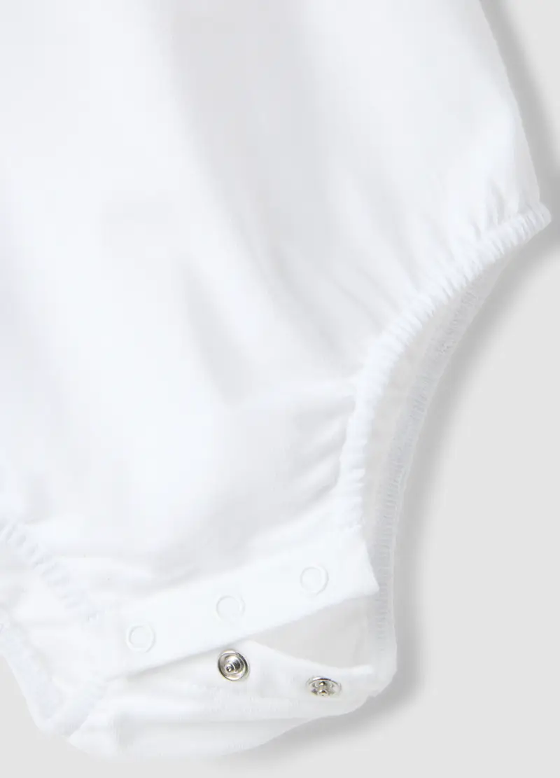 Body In Puro Cotone Bianco Da Neonata Con Minnie, Bianco miniatura 3