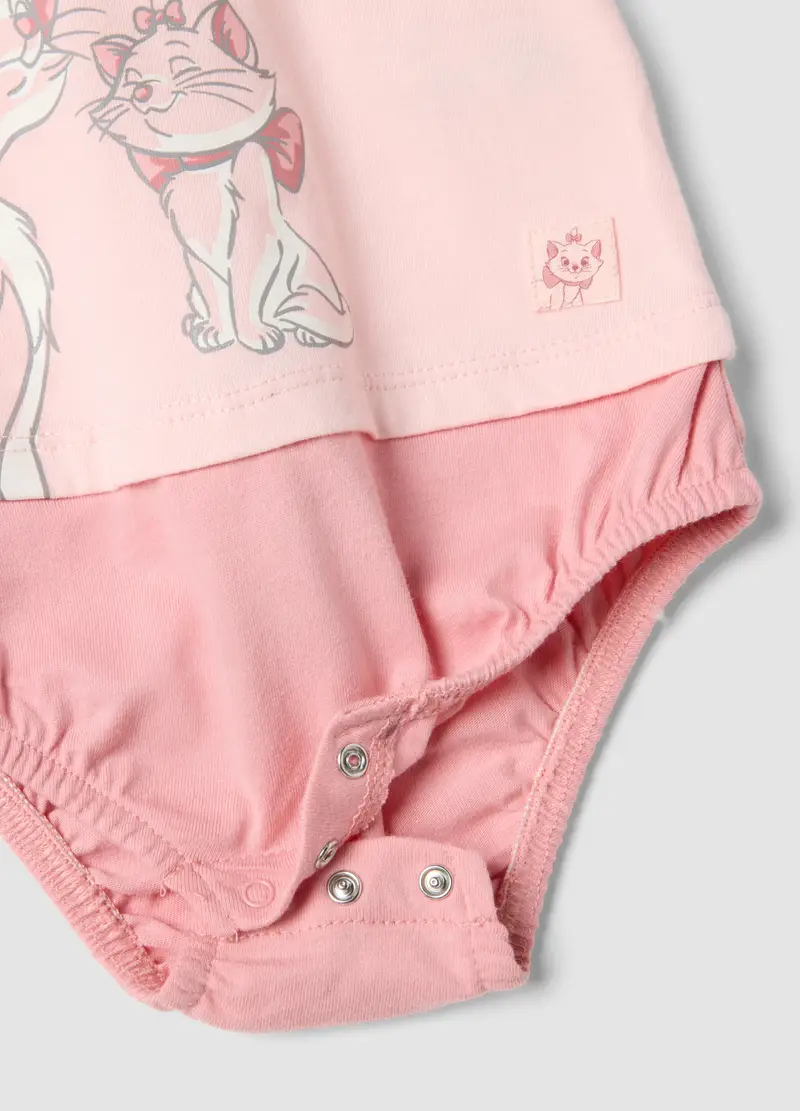 Body In Puro Cotone Rosa Da Neonata Con Colletto E Stampa, Rosa miniatura 3