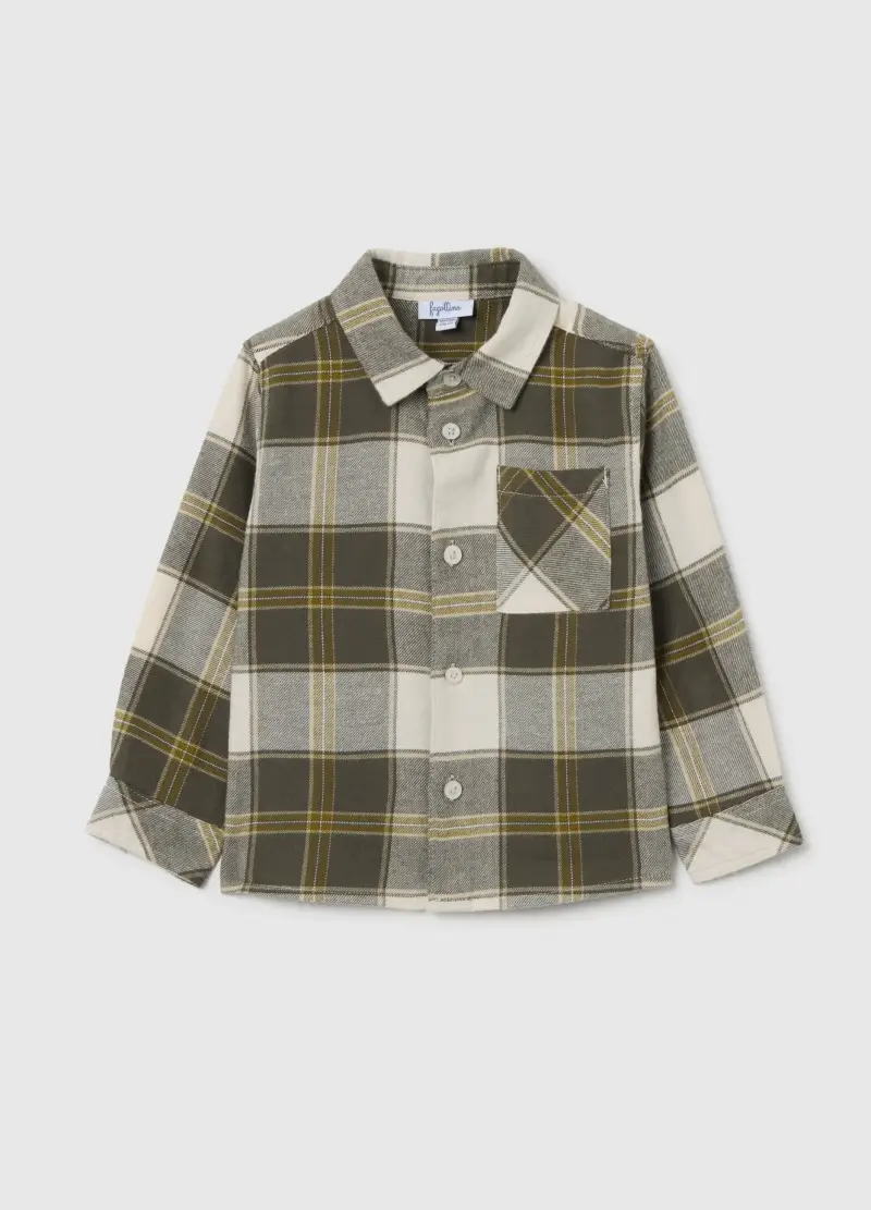 Camicia Da Bambino In Puro Cotone Multicolor Regular Fit, Multicolor