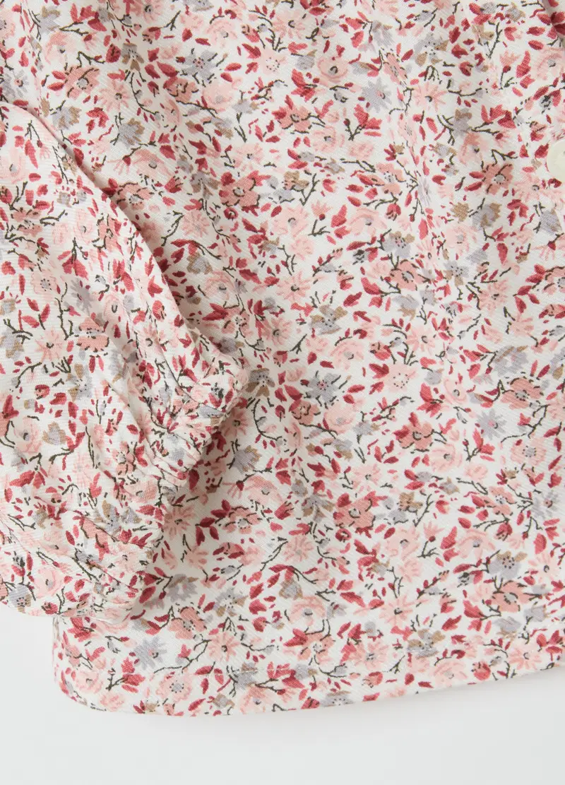 Camicia Floreale Da Bambina Regular Fit Con Bottoni, Multicolor miniatura 3