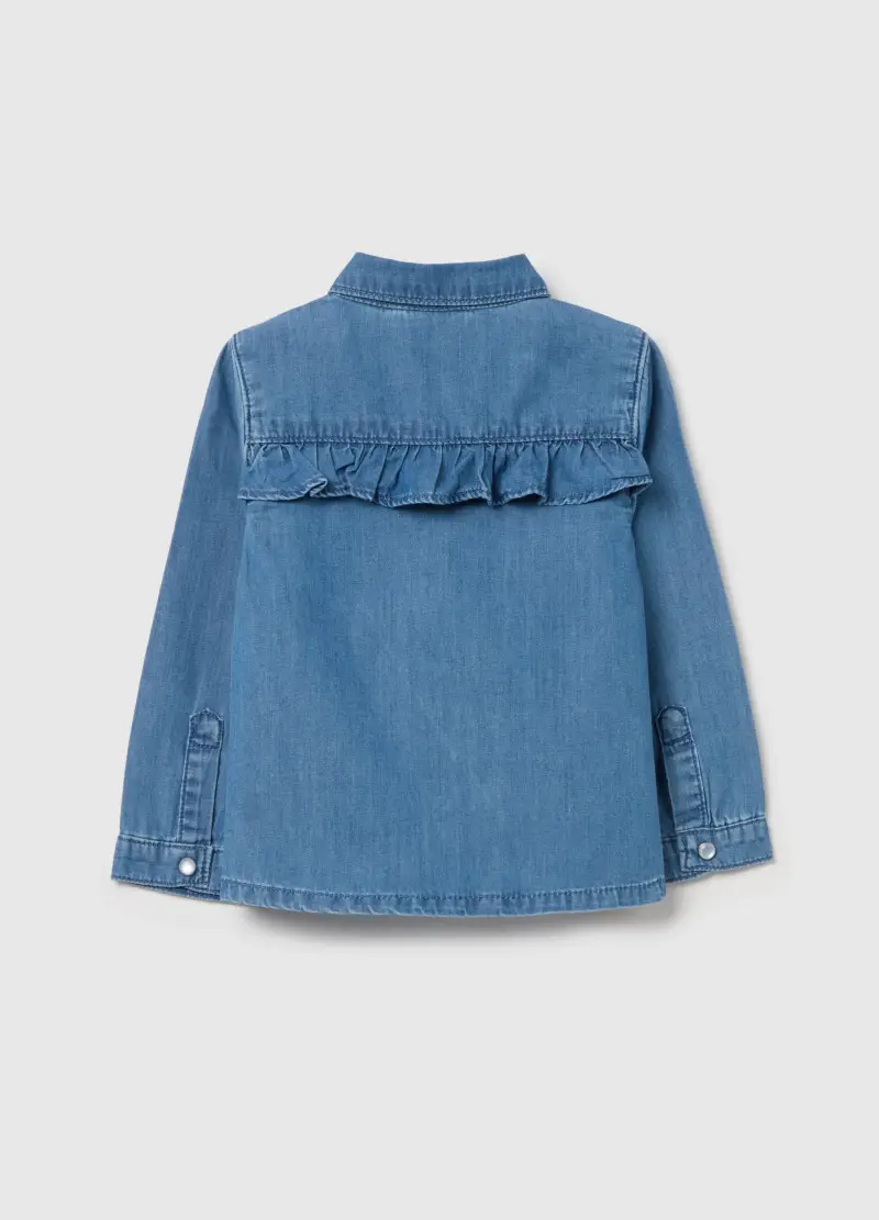 Camicia In Denim Con Volant, Bambina, Denim miniatura 2