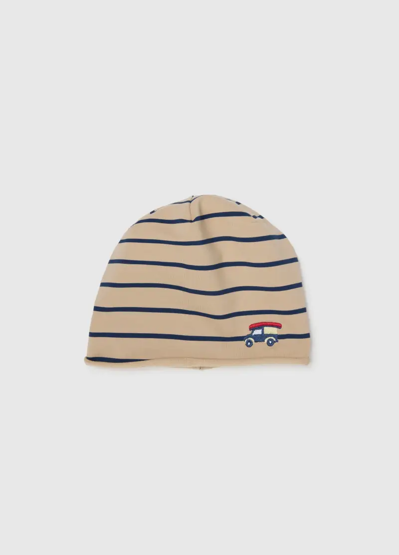 Cappellino In Cotone Elasticizzato A Righe Multicolor Da Bimbo, Bambino, Multicolor