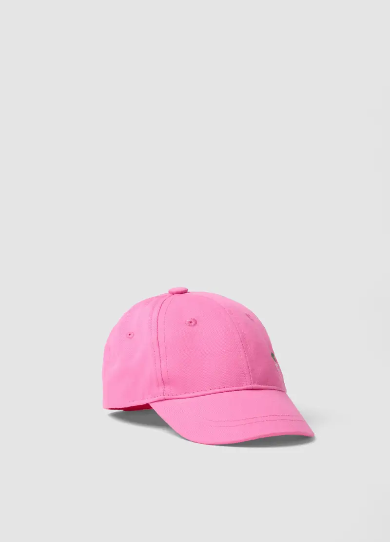 Cappellino In Puro Cotone Rosa Da Bimba Con Fragola, Bambina, Rosa