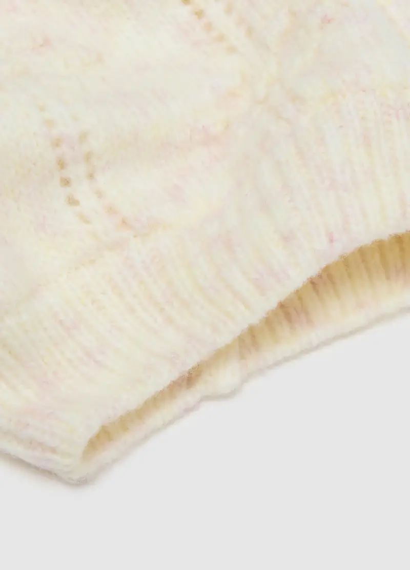 Cappello Bianco Da Bimba Multicolor Con Pompon, Bambina, Multicolor miniatura 2