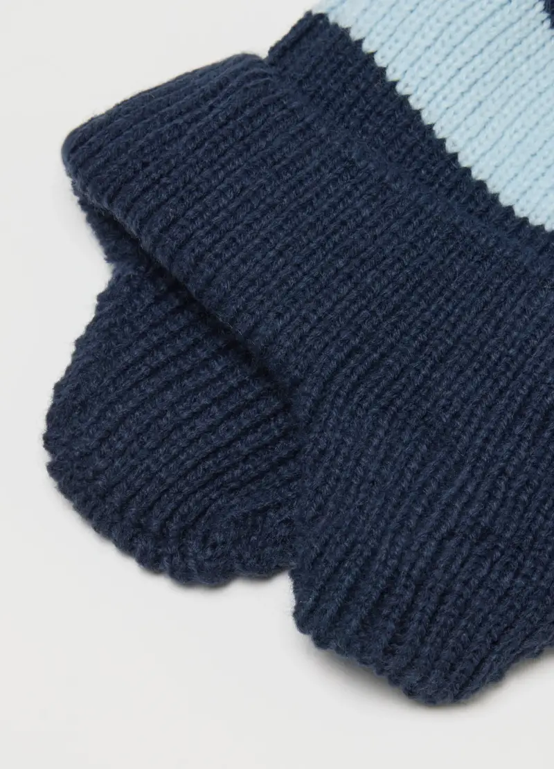 Cappello Blu Per Bambino Con Pompon, Blu miniatura 3