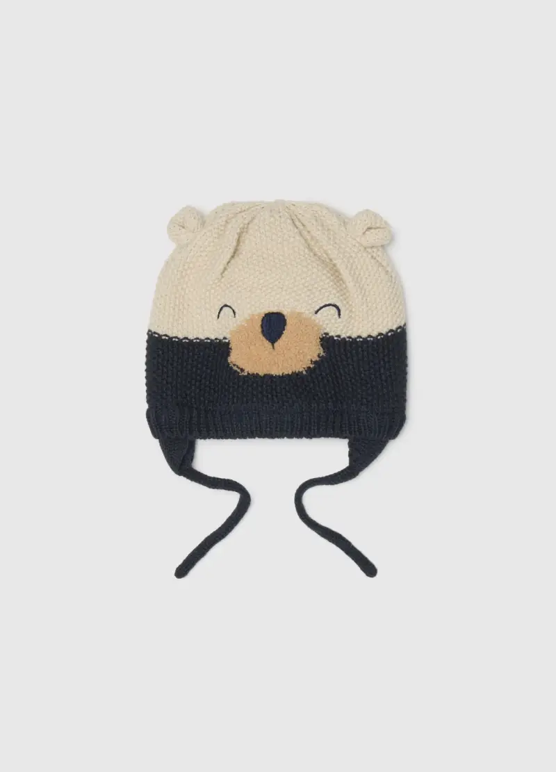 Cappello Da Bambino Multicolor Con Orsacchiotto, Multicolor