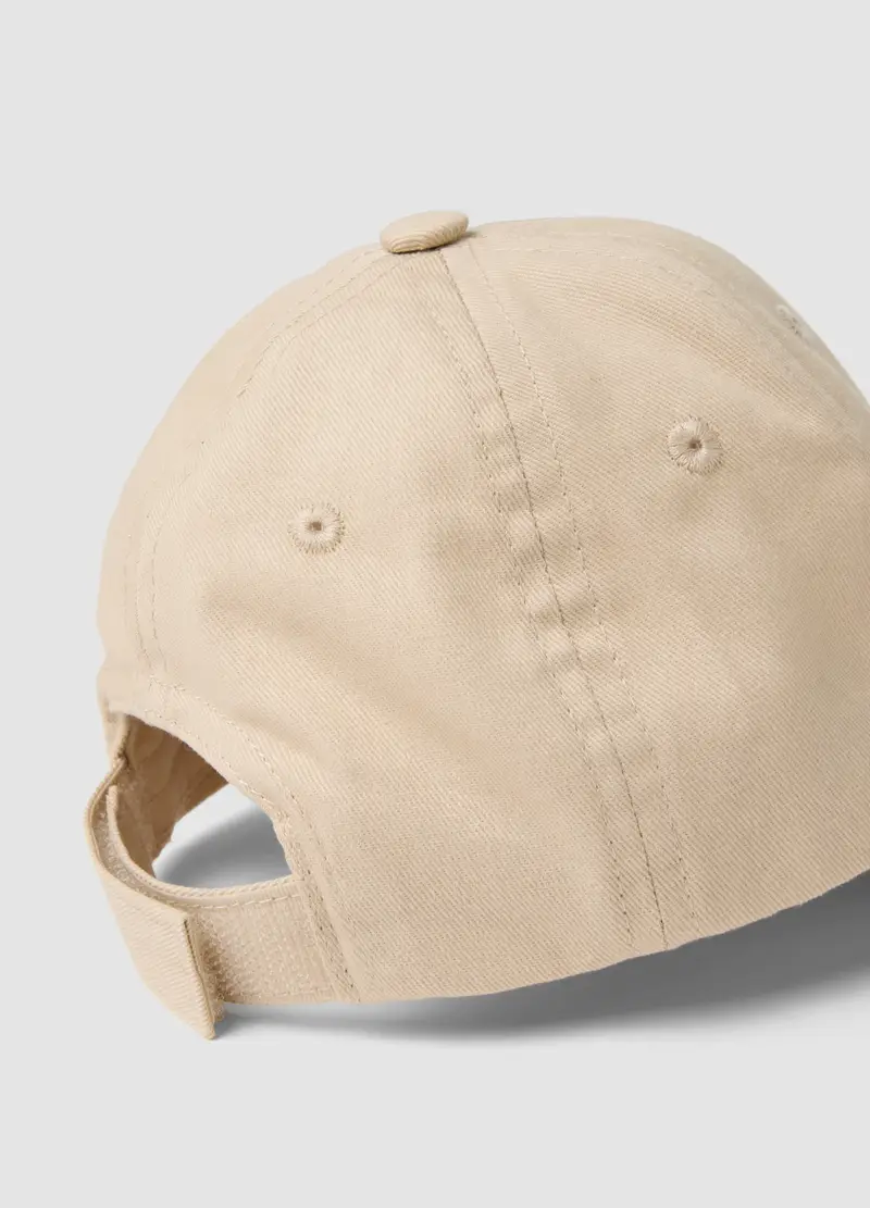 Cappello Da Baseball In Puro Cotone Beige Da Bimbo Con Orsacchiotto, Bambino, Beige miniatura 3