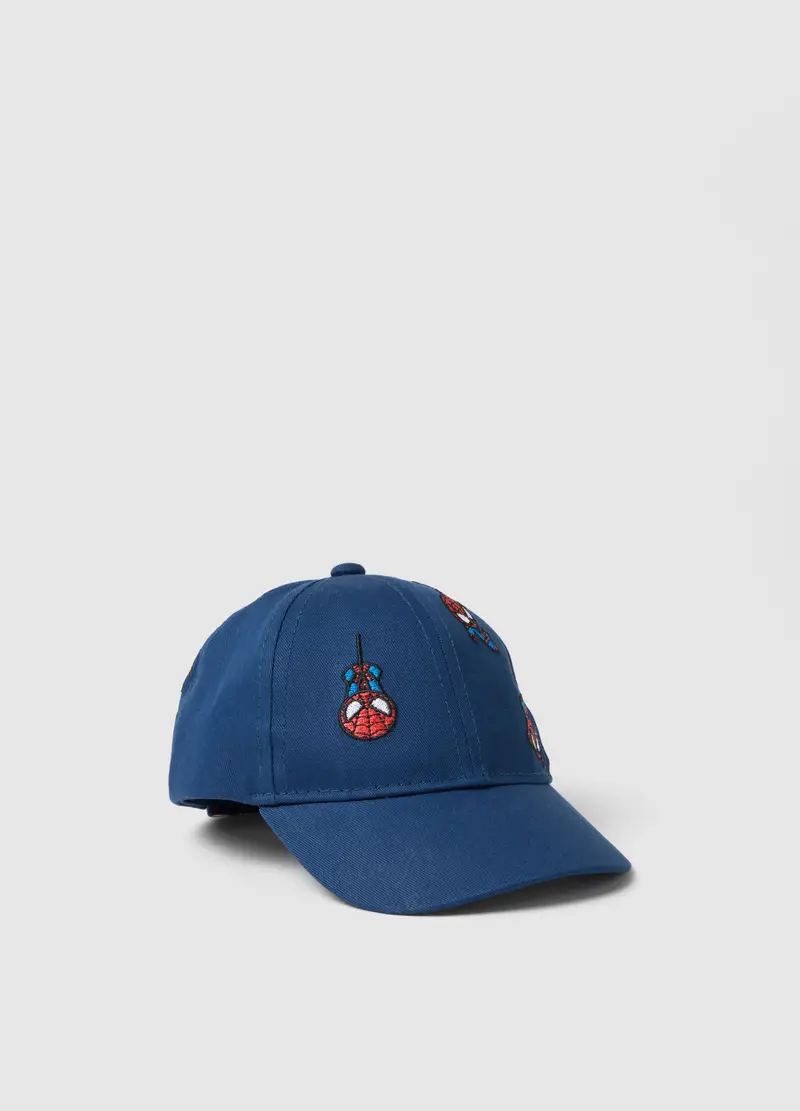 Cappello Da Baseball In Puro Cotone Blu Da Bimbo Con Spider-man, Bambino, Blu