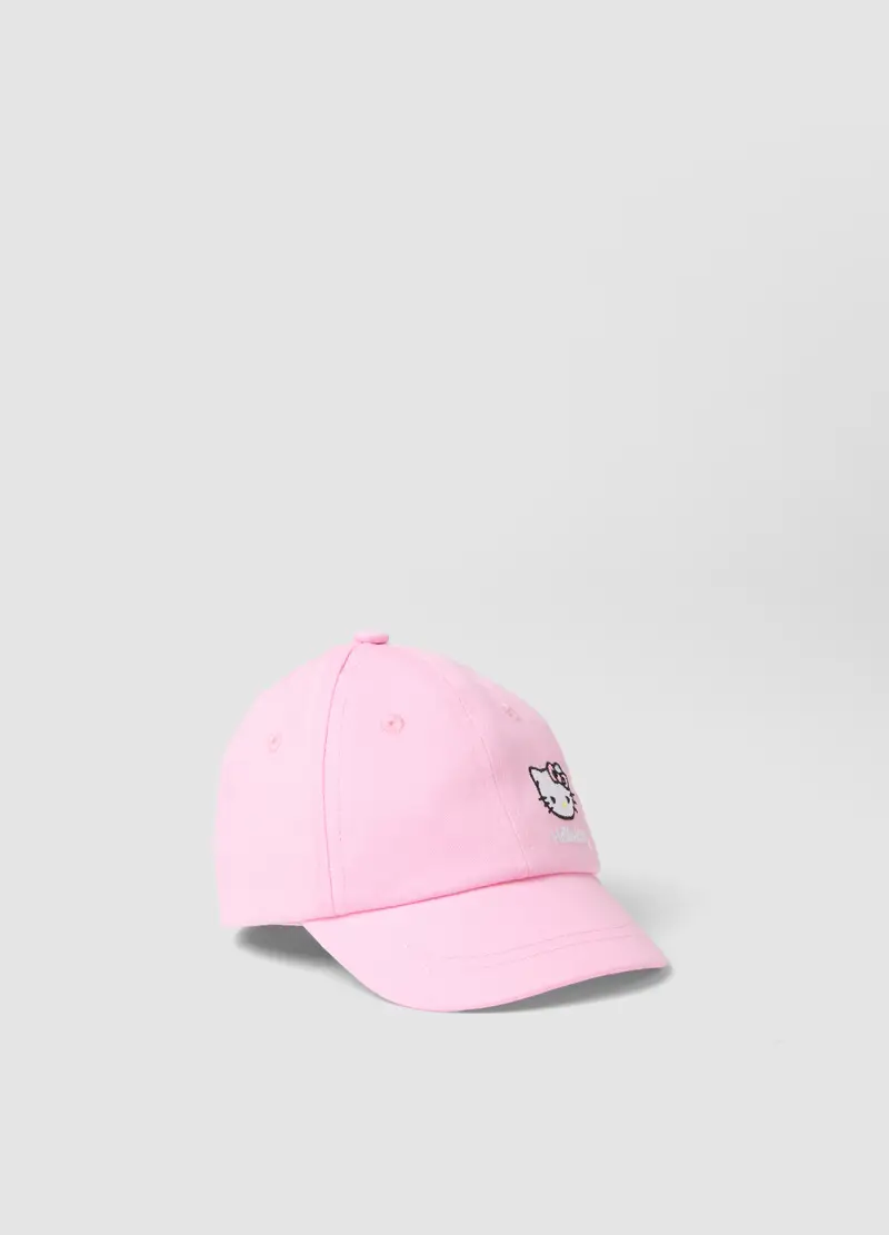 Cappello Da Baseball In Puro Cotone Rosa Da Bimba Con Hello Kitty, Bambina, Rosa