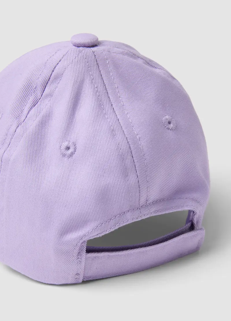 Cappello Da Baseball In Puro Cotone Viola Da Bimbo Con Ricamo, Bambina, Viola miniatura 3