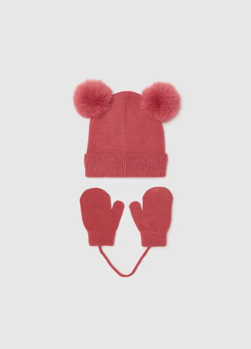 Cappello Da Bimba Rosa Con Pompon, Bambina, Rosa miniatura 2