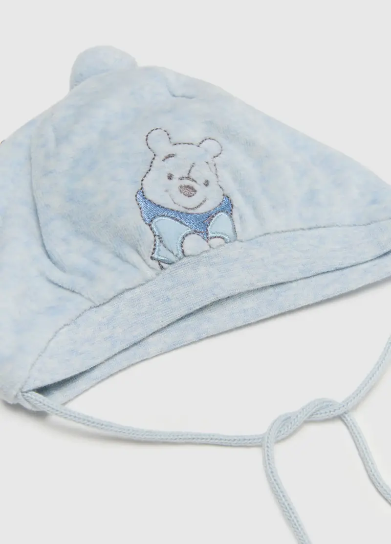 Cappello E Scarpine Da Neonato In Cotone Azzurro, Azzurro miniatura 3