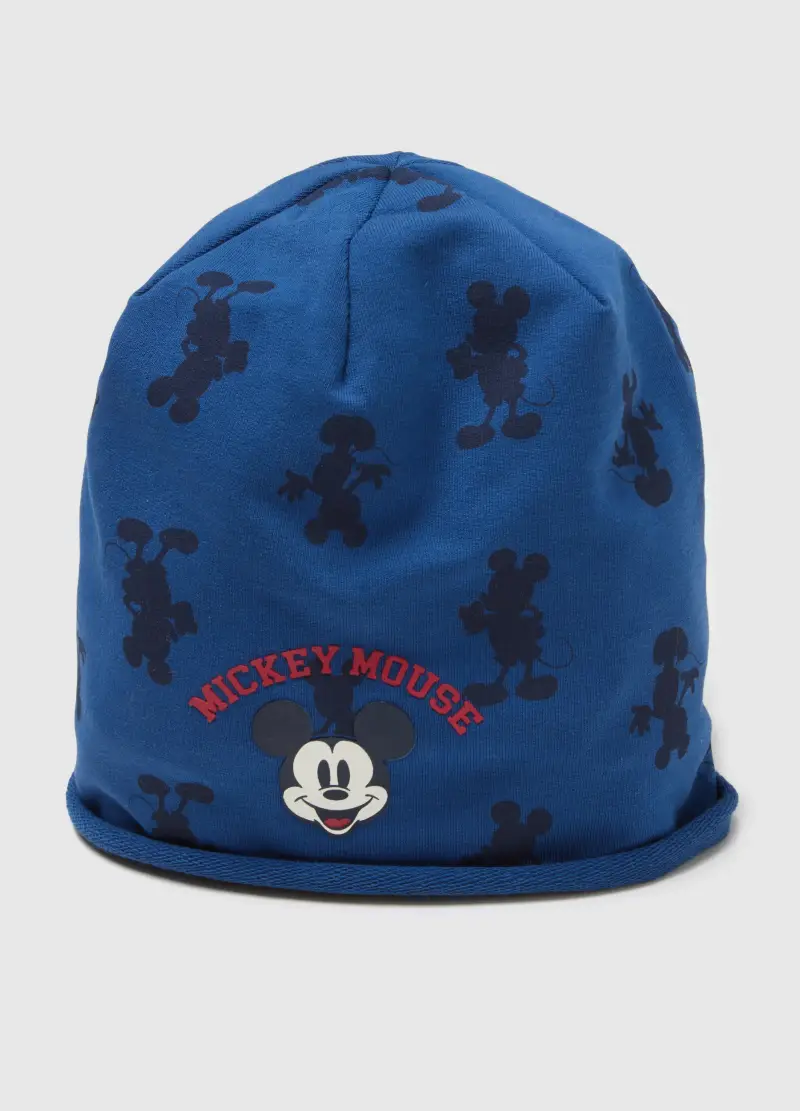 Cappello In Cotone Elasticizzato Blu Da Bimbo Con Stampa Mickey Mouse, Bambino, Blu miniatura 3