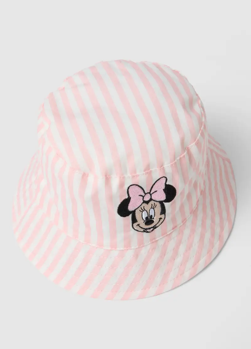 Cappello In Puro Cotone A Righe Multicolor Da Bimba Con Minnie, Bambina, Multicolor miniatura 2