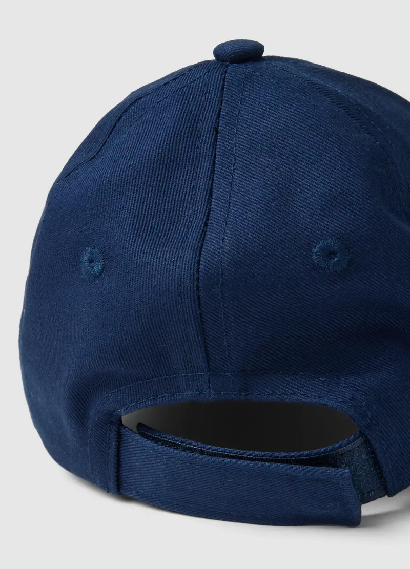 Cappello In Puro Cotone Blu Da Bimbo Con Moto, Bambino, Blu miniatura 3